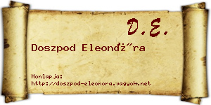 Doszpod Eleonóra névjegykártya